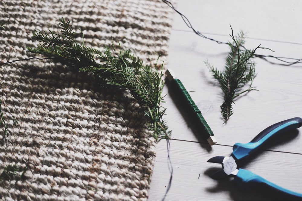 lovely Life DIY ljus krans granris jul