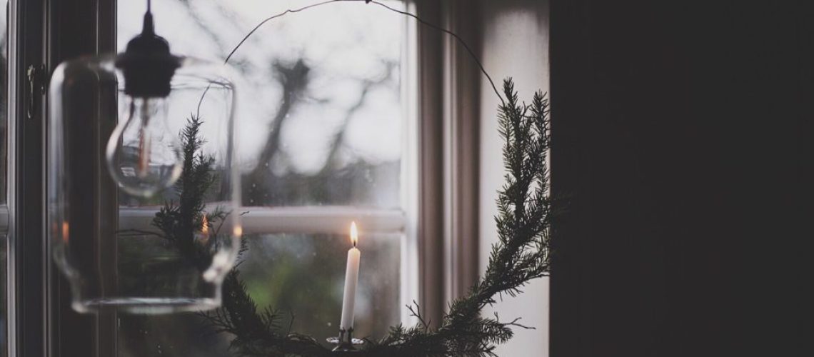 lovely Life DIY ljus krans granris jul